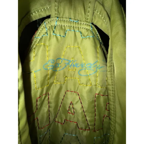 Vintage DON ED HARDY DESIGNS Stitched Logo Quilted Back Pack - Image 6