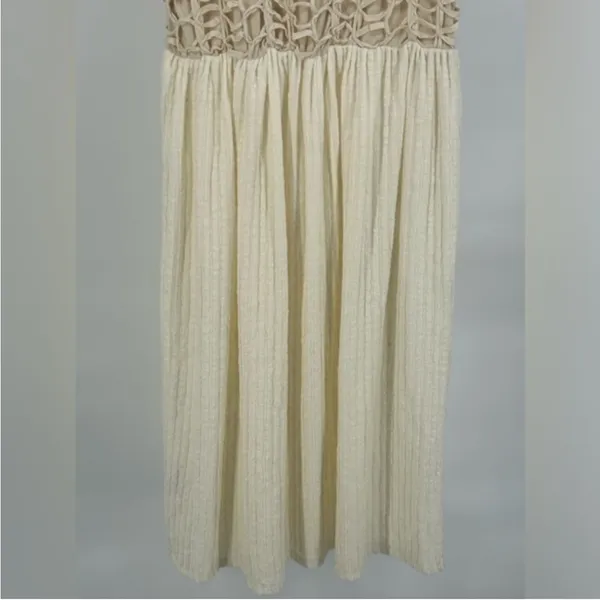 Zara cream ivory off white crochet midi dress - Image 5