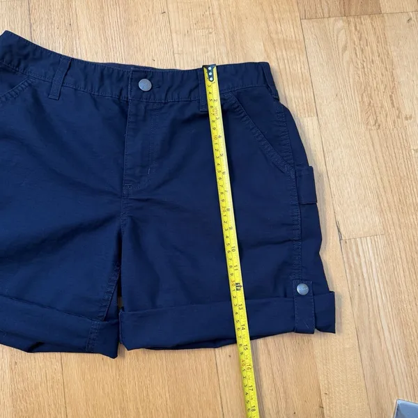 Carhartt Women's Original Fit Smithville Ripstop Shorts Blue 8 EUC Gorp Roll Up - Image 8