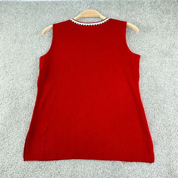 Exclusively Misook Knit Shell Women S Red Sleeveless Tank Top Elevated‎ Basic - Image 7