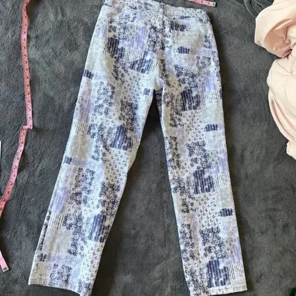 Kensie Patchwork Blue Combo Jeans High rise size 4 / 27 - Image 12