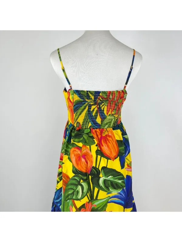 NWOT Farm Rio Cotton Bright Nature Maxi Sundress Multicolor Size XS - Image 7