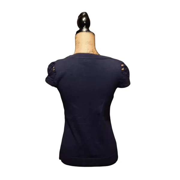 Women’s Navy Blue Lilly Pulitzer Crochet Top Size S - Image 2