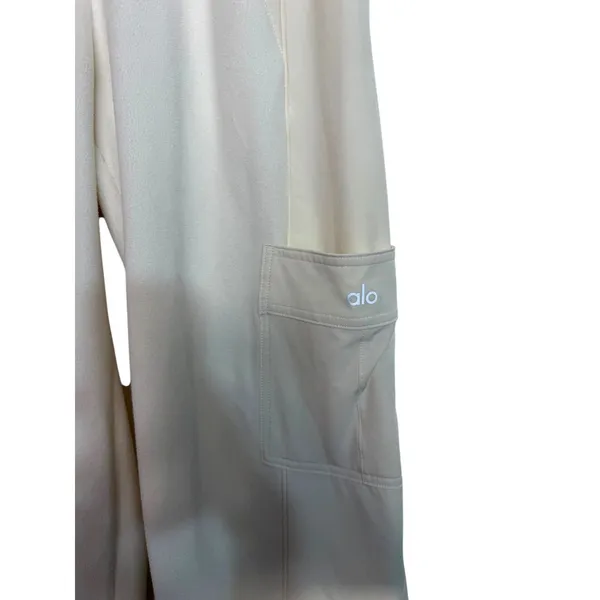 Alo Yoga Polar Fleece Wintry Mix Pant Ivory Cream Size XS - Image 4