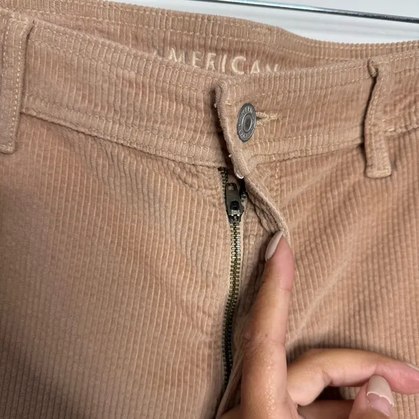 NWOT American Eagle Stretch Super High Rise Baggy Wide Leg Corduroy‎ Cargo Sz 14 - Image 6