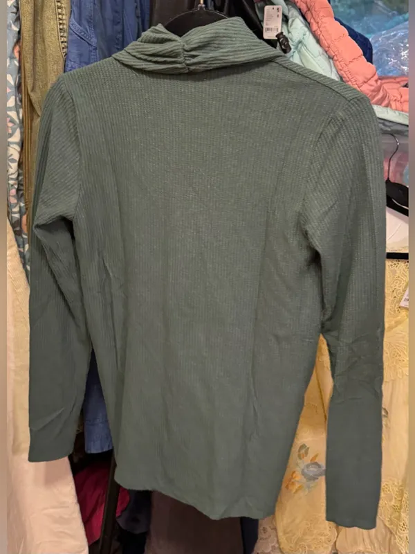 NWOT Daily Practice by Anthropologie Cross-Front Top - green - XS - Image 9