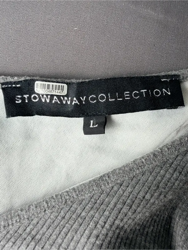 Stowaway Collection Maternity Ribbed Maxi Dress Gray Sleeveless Large - Image 7