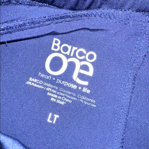 Barco Uniforms Navy Blue nurses scrubs Joggers size large tall - Image 5