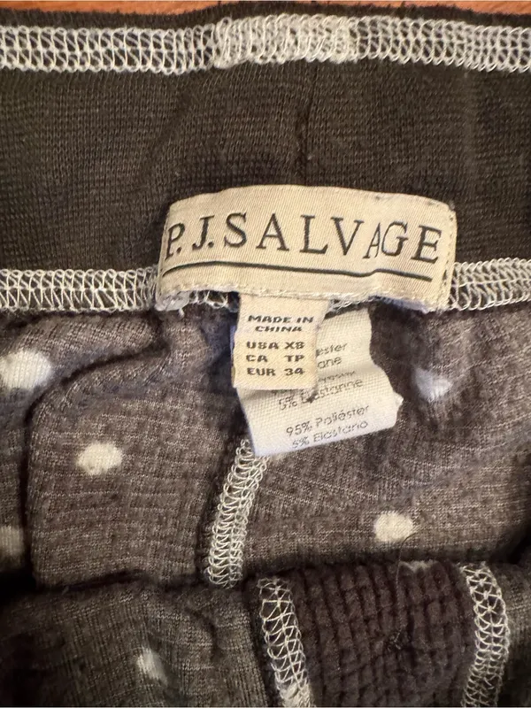 P.J. Salvage Brown Polka Dot Thermal Joggers – Size XS Like New - Image 4