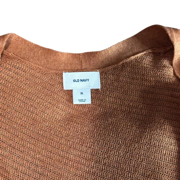 New Old Navy Pumpkin Burnt Orange Open Front Carfugan Size XL - Image 3