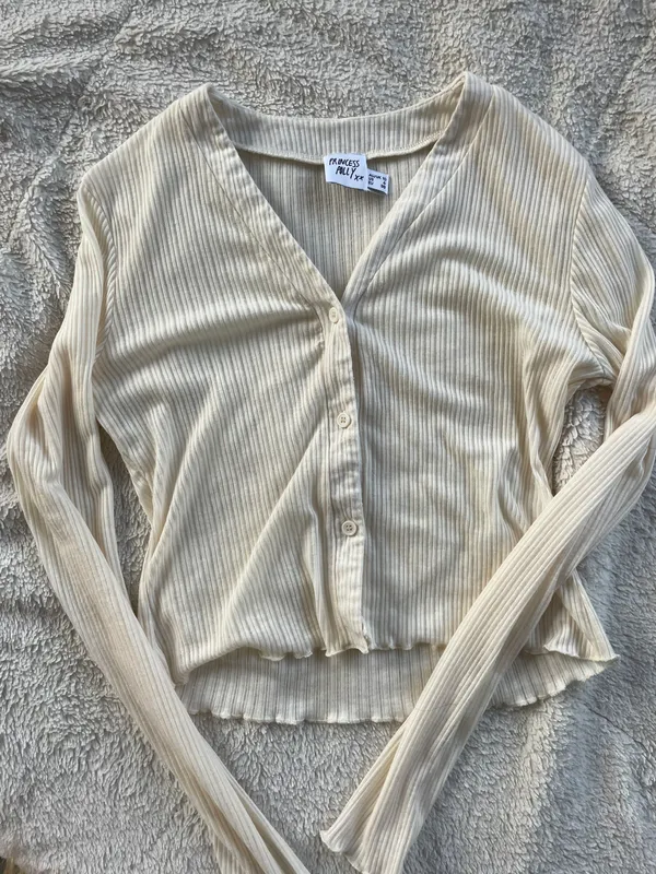 White Long Sleeve Top - Image 4