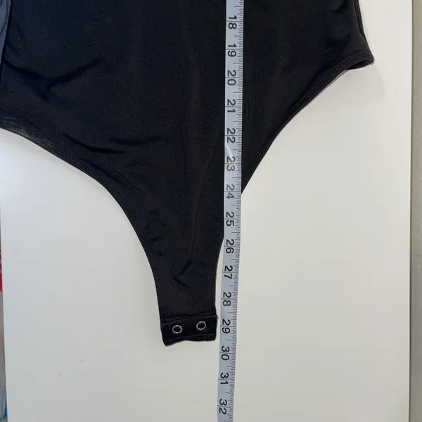 Maurices Edgely NWT Solid Black Double V Sleeveless Thong Bodysuit - Image 11