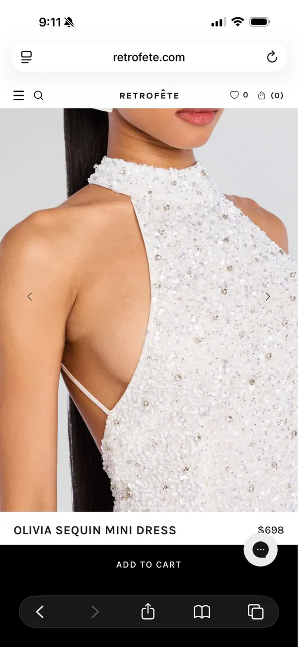 Retrofête Olivia Sequin Mini Dress - Image 2