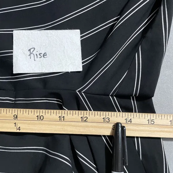 Express High Waist Pants Size 14 Black White Striped Pleated Paperbag Trouser - Image 11