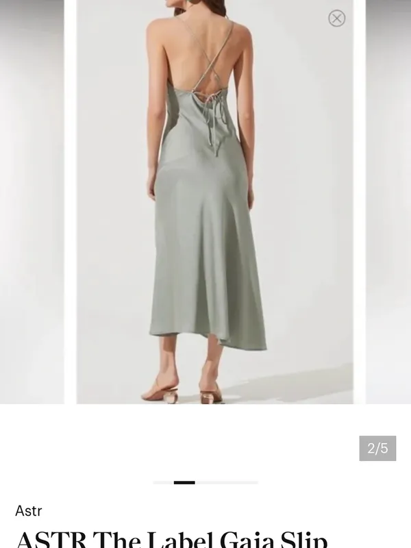 Astr Gaia Dress in Sage - Image 2