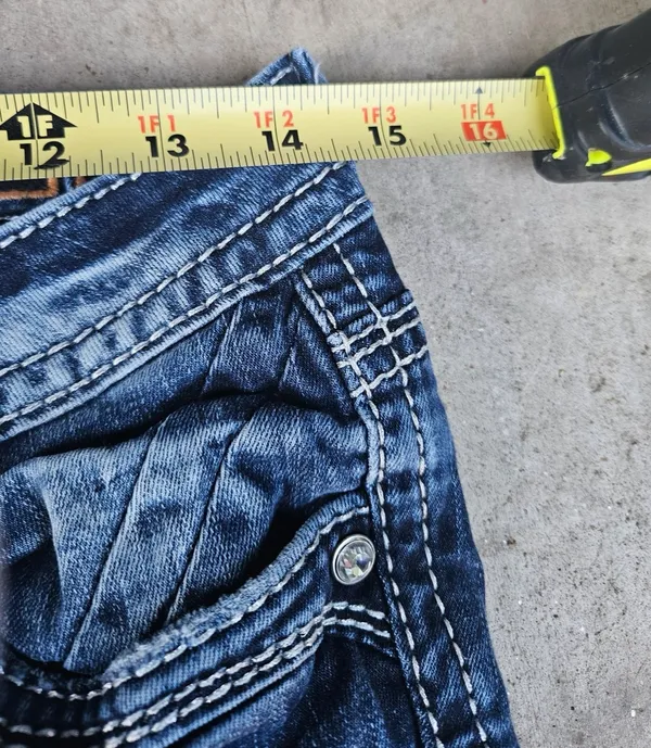 Rock Revival Bliss Dark Indigo Bootcut Jeans are a size 27. - Image 8