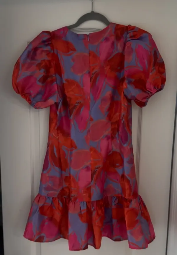 Anthropologie New with tags Hutch Floral Jacquard Dress with Puff Sleeves - Image 2