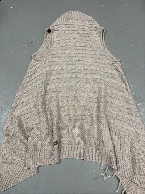 Matilda Jane Sweater Vest Womens Small Knit Fringed Wrap Cottagecore Grandmacore - Image 4
