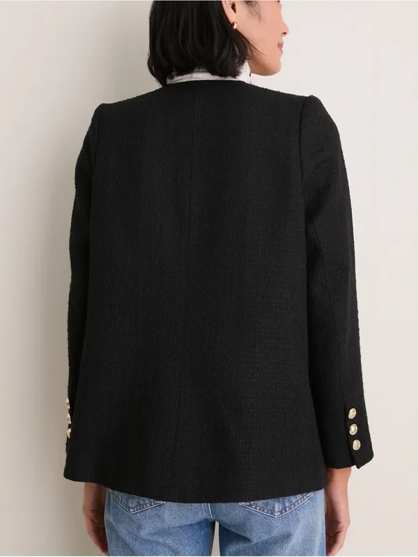 Tuckernuck POMANDER PLACE Black Tweed Jennings Jacket Large - Image 4