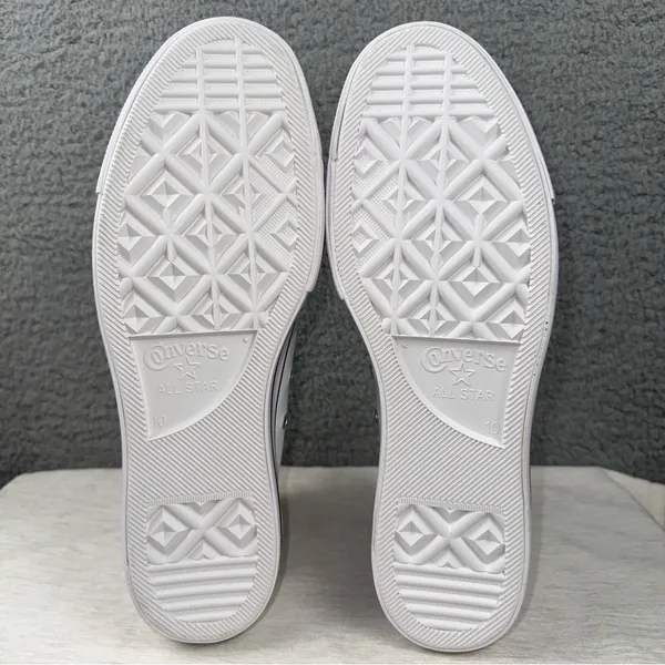 Converse Shoes Womens 12 White Leather Chuck Taylor All Star Platform Sneakers - Image 5