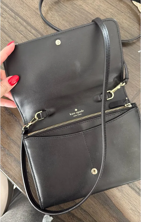 Kate Spade Purse Crossbody Black Leather - Image 3