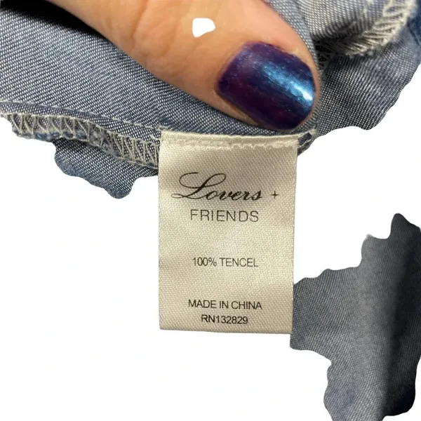 Lovers + Friends Carmine Chambray Tencel Top Size‎ Medium - Image 12