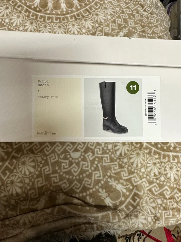 a new day Black Mid-Calf Faux Leather Boots with Chain Accent - Image 9