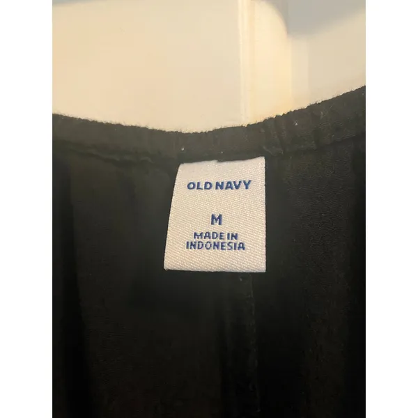 OLD NAVY Midi Cami Slip Dress in Black Crepe Size Medium M MINIMALIST CASUAL - Image 5