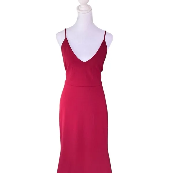 Lulus - Infinite Glory Wine Red Maxi Dress Sz L - Image 6