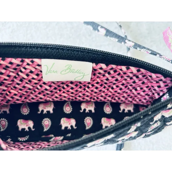 Vera Bradley Pink Elephants Retired Convertible Shoulder Crossbody Handbag Purse - Image 5