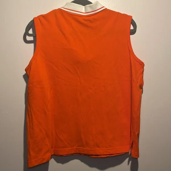 Disney- Vintage Neon Orange Tigger Design Collared Embroidered Vest- XL - Image 5