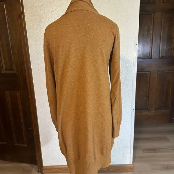 Dreamers Cardigan Sweater Brown M/L‎ Womens Open Front Long Sleeve Knit T1992 - Image 5