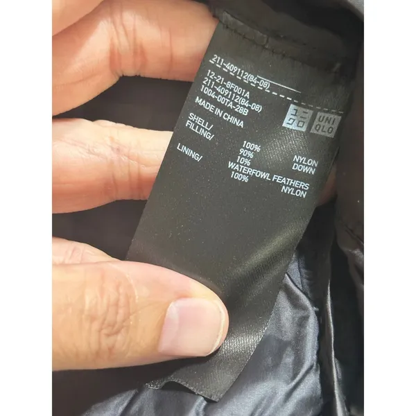 Uniqlo Women Ultra Light Down Jacket Black Full Zip Puffer XL 211-409112 - Image 5