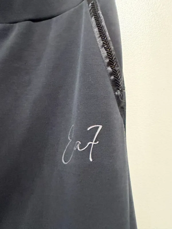 EA7 Emporio Armani Black Logo Sweatpants Joggers Size Size Large - Image 6
