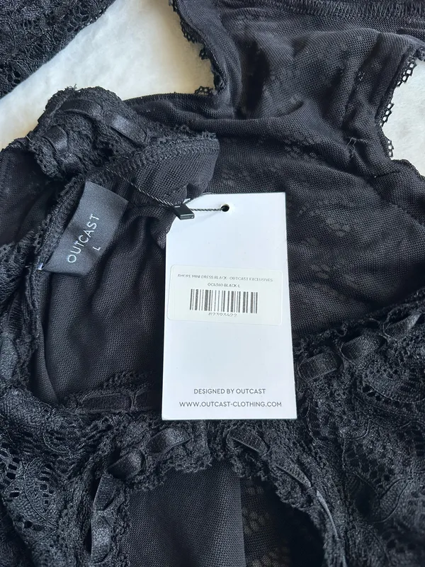 Outcast Clothing Amore Mini Dress Black - Image 11