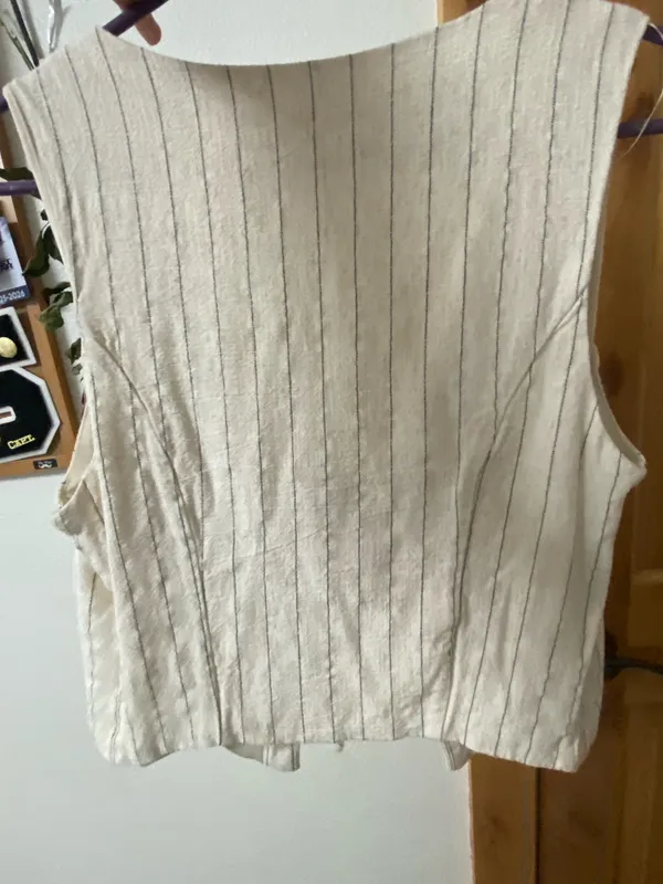 Tie front blouse Tan Size M - Image 2