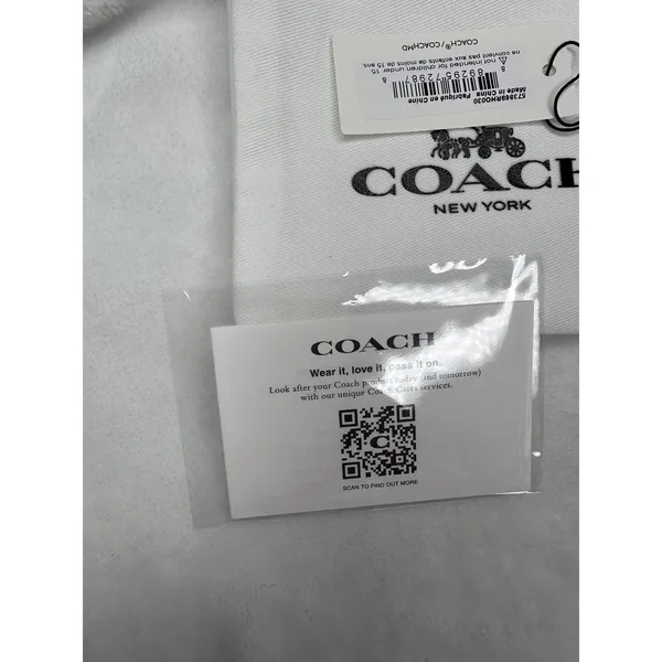 NEW Coach Charm Chain Bracelet Silver Tone Heart Love Jewelry With Pouch Gift - Image 3