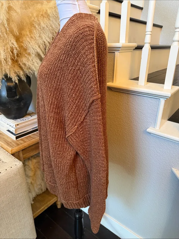 Free People High Hopes Cardi Mariposa Combo Knit Sweater Size Small Boho - Image 5