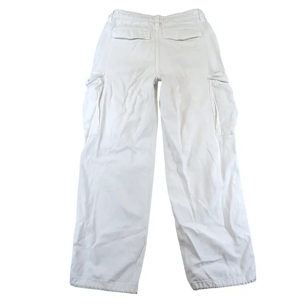 TNA Aritzia White Cotton‎ Wide Leg Cargo Pants Size 2 RVST 03-06-41848-R-SU23 - Image 2