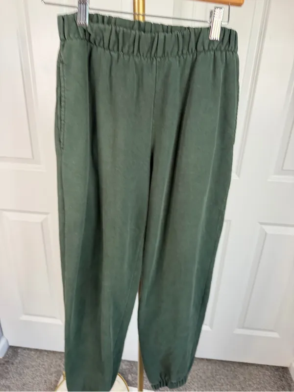 Brandy Melville Green Cotton Blend Jogger Sweatpants Size S - Image 7