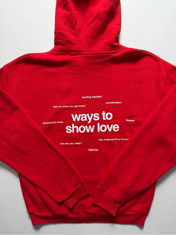 Comfrt Love Collection Limited Edition Hoodie, Red, Size XL - Image 5