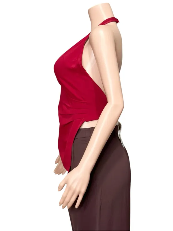 KOOKAÏ Norway Wrap Top, Red Wine, FR36/US4 - Image 5