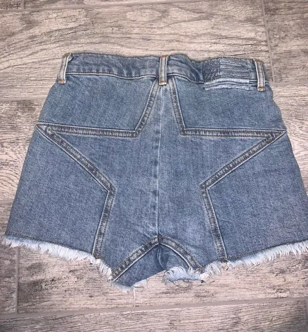 Revice High Rise Star Denim Shorts - Image 2