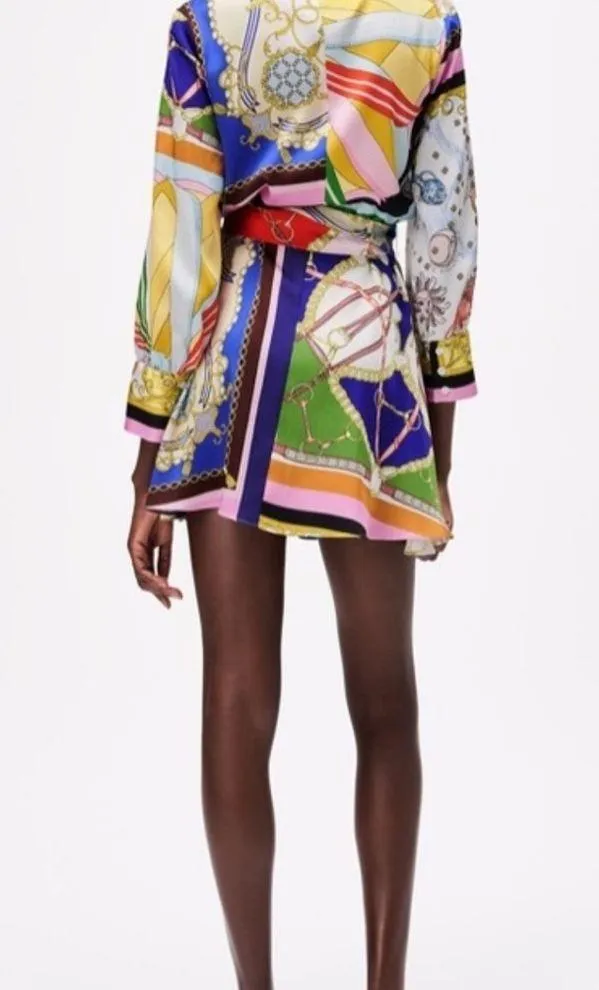 ZARA Women Short Printed Mini Dress nwt - Image 3
