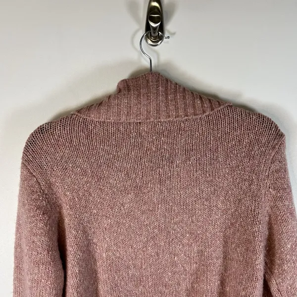 L.L. Bean Womens Long Sleeve Button-Up Wool Blend Pink‎ Sweater Sz S Cottagecore - Image 7