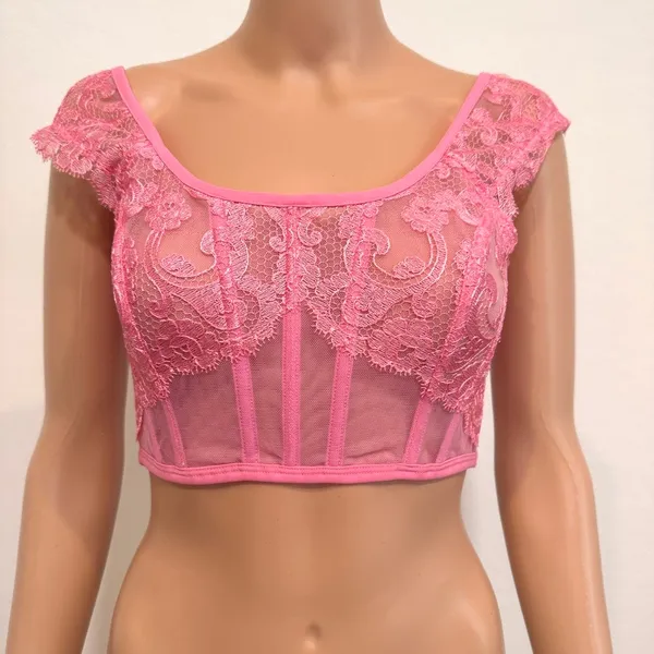Victoria's Secret Dream Angels small Boho cap sleeve corset BC 3185 - Image 11