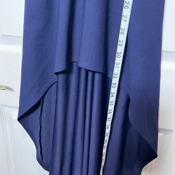 Speechless Navy Blue Halter‎ High Low Rhinestone Side Cutout Formal Dress Size 0 - Image 3