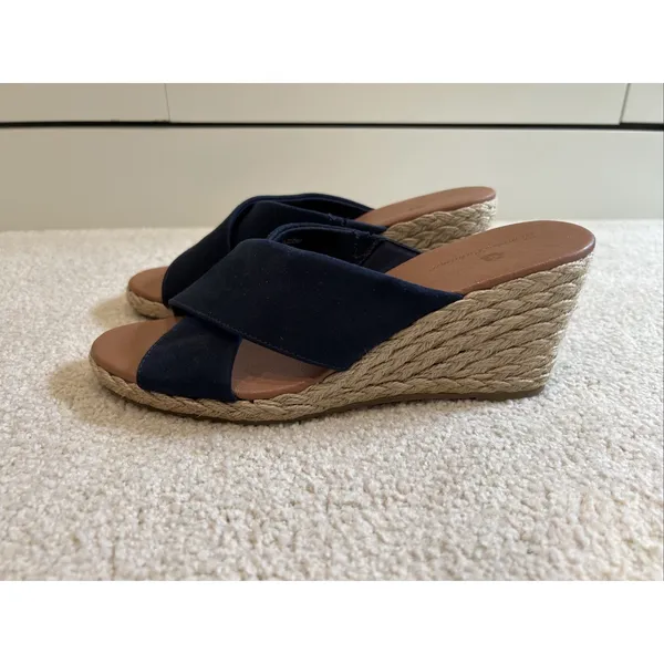 Tommy Bahama Stacey Navy Wedge Sandals Slides Espadrilles Womens Size 7.5 M - Image 3