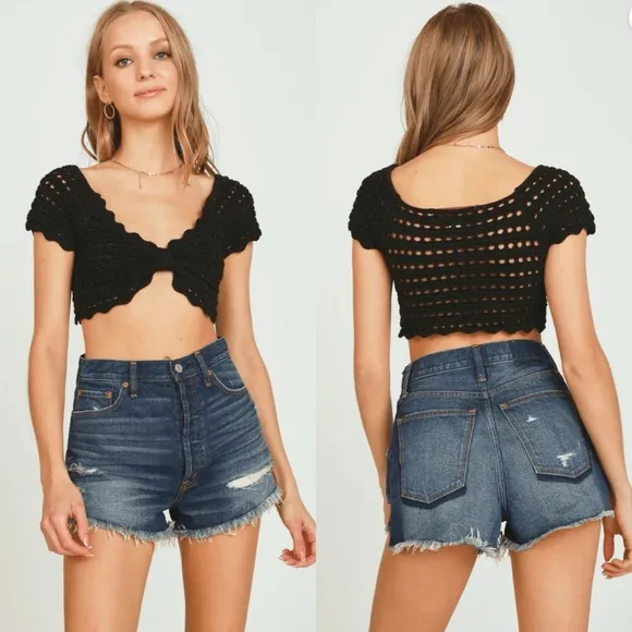 Vintage Havana Knit Bow Top CREAM - Image 2