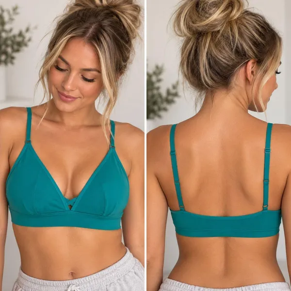 Auden Women’s Teal Green Bralette Size Small Adjustable Straps - Image 3